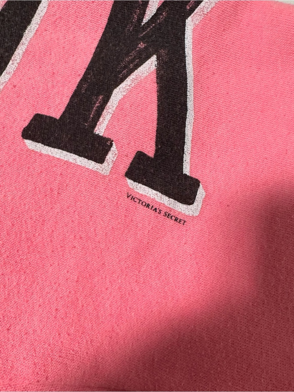 PINK Victoria's Secret Women Hot Pink Capri Sweatpants Vertical PINK EUC Comfy - Picture 7 of 8